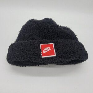 Nike Beanie Hat Cap Youth‎ One Size Black Fleece Kids Boy Girl
